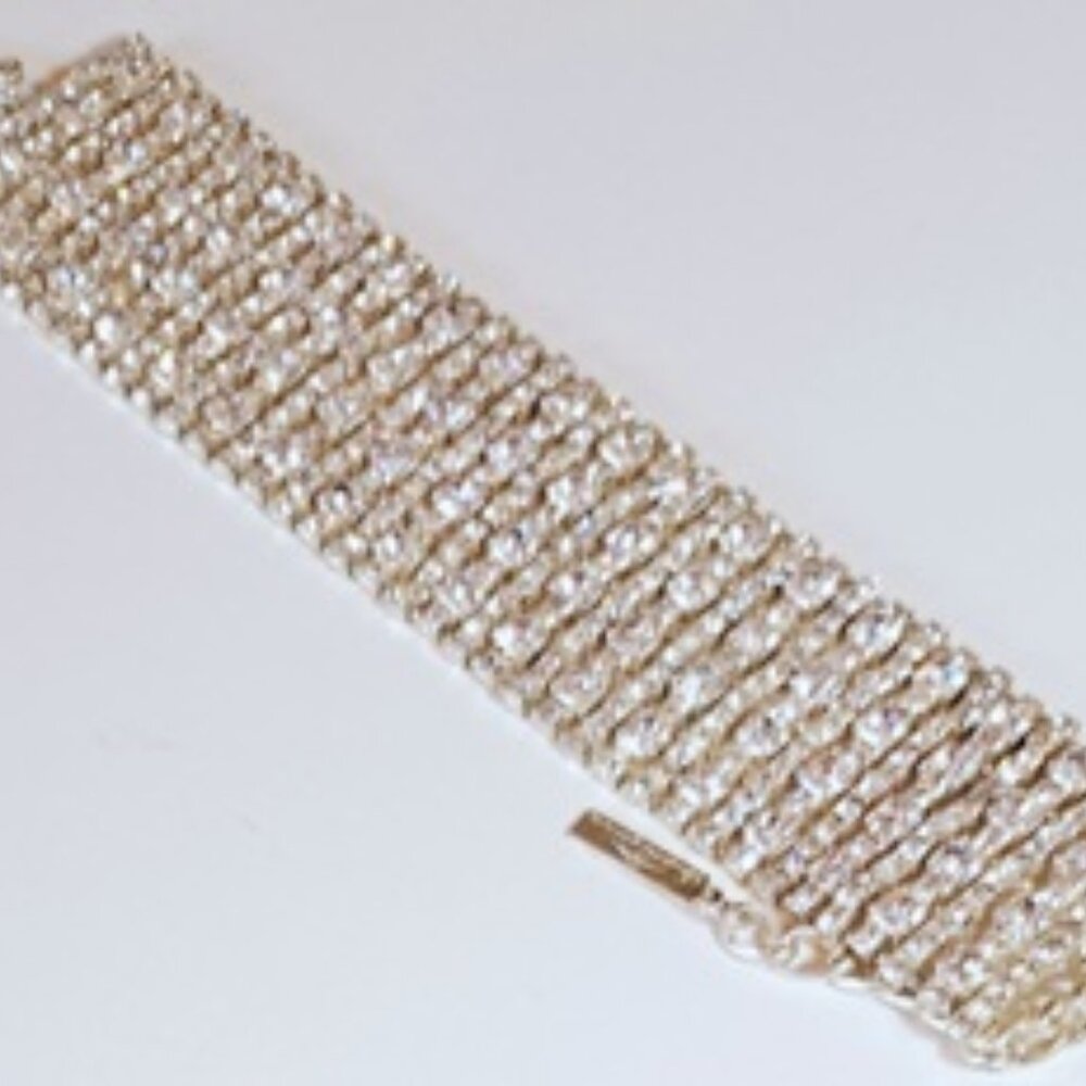 Silver Rhinestone Very Bright Bracelet - Picture 9 of 9